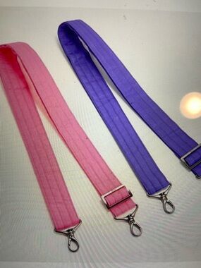 Lug Set of 2 Stitched Straps Magenta & Violet New